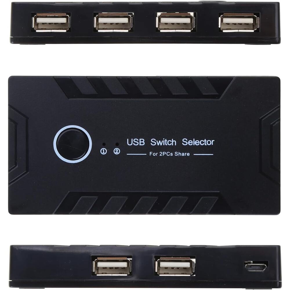 USB 2.0 Switcher Adapter 4 Ports USB Switcher Box for PCs Scanner Printer Button - Picture 5 of 6